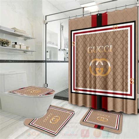 cheap gucci bathroom set|gucci shower curtain set.